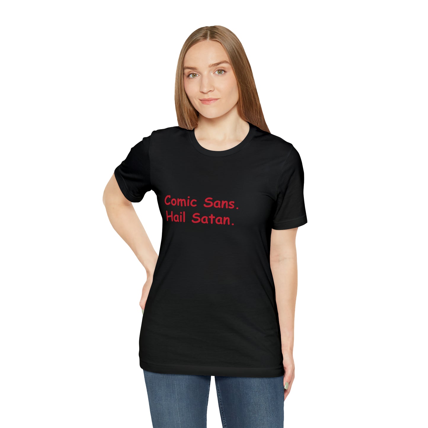 Comic Sans. short sleeve t-shirt