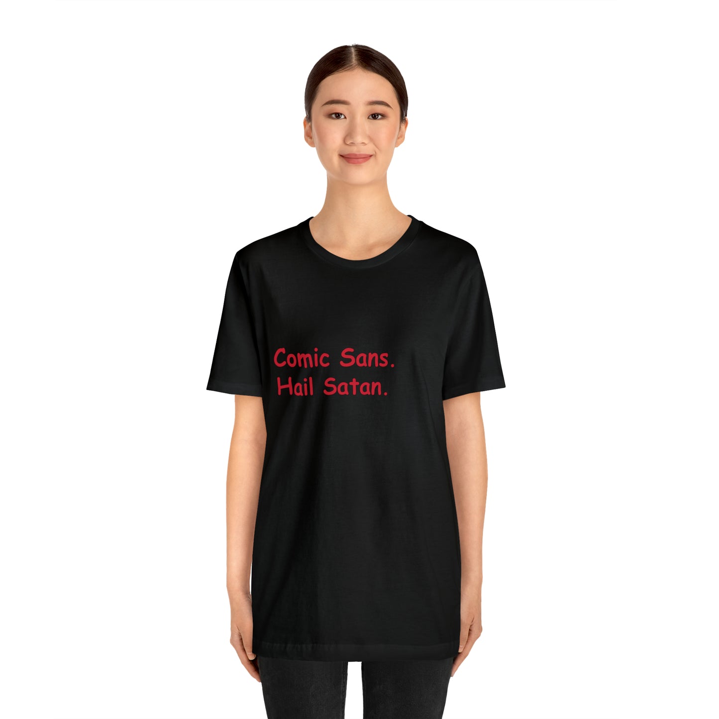 Comic Sans. short sleeve t-shirt