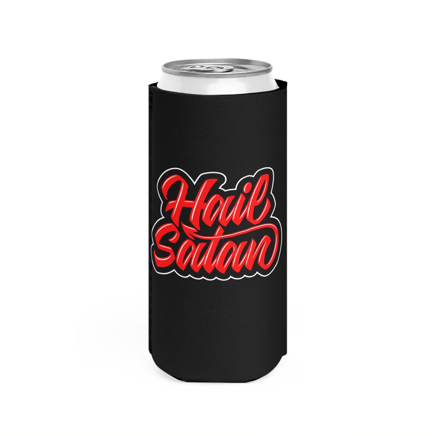 Hail Satan slim can cooler