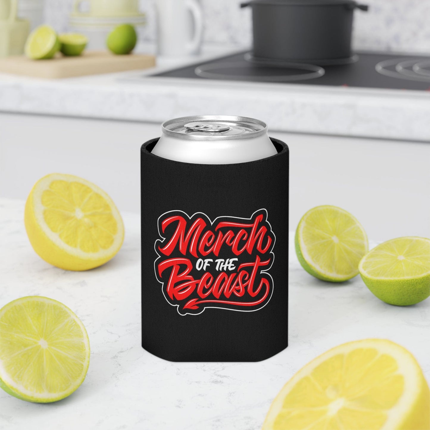 Merch of the Beast logo can cooler