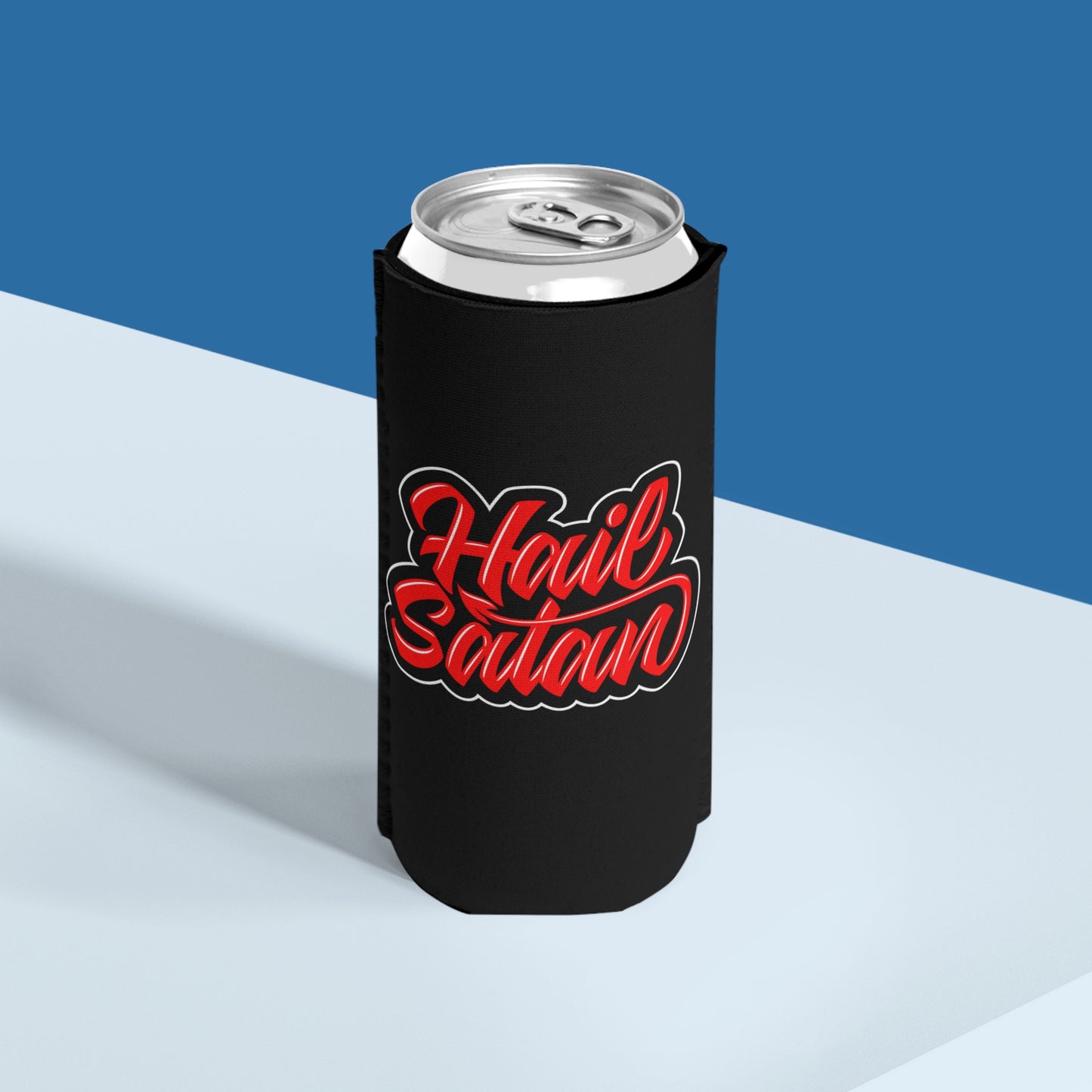 Hail Satan slim can cooler